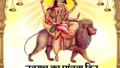 Photo of नवरात्र का पांचवा दिन: मां स्कंदमाता की आराधना,सिंहासनगता नित्यं पद्माश्रितकरद्वया।
